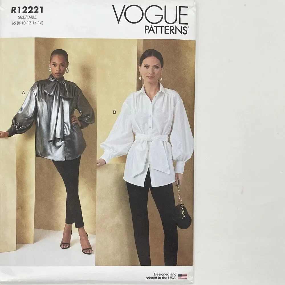 Pattern Misses Size B5 8-16 Tops Sash Vogue R12221 New/Uncut